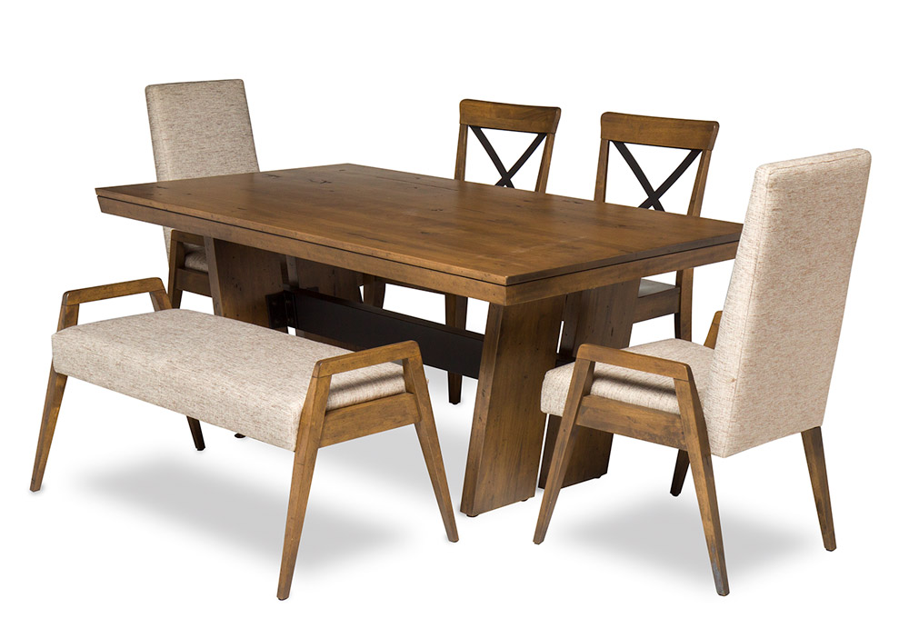 Dining Table With Bench 4 Chairs, Casual Dining Room Sets With Bench