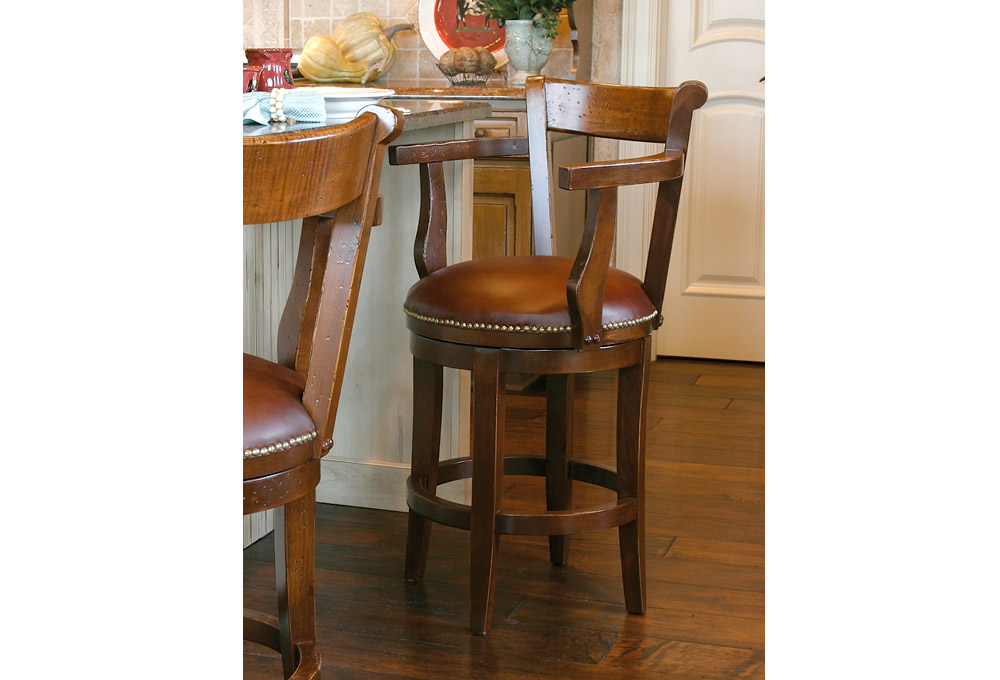 swivel bar stool with arms