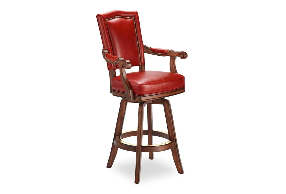 Ariana Swivel Counter Stool, Leather Counter Stools With Arms