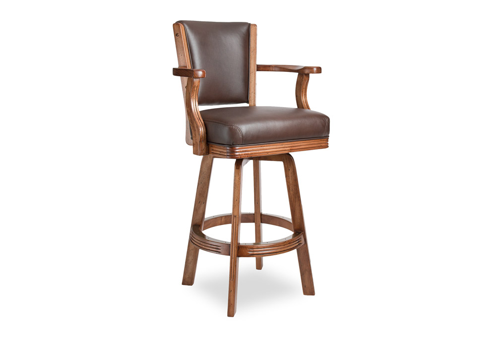 Austin Swivel Barstool Leather, Leather Swivel Counter Stools With Arms
