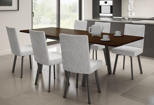 Iris extendable solid wood dining table