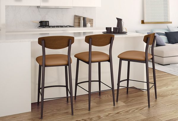 metal and wood barstools