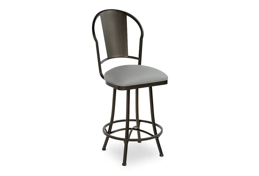 Reagan Metal Bar Stool Industrial Swivel Bar Stool With Back