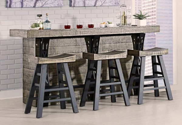 Brody 4 piece home bar set with stools