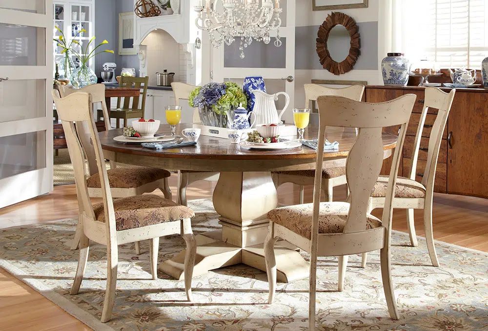 Winston Round Pedestal Extension Table Set in San Diego and San Marcos